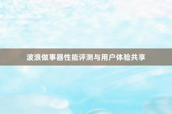 波浪做事器性能评测与用户体验共享